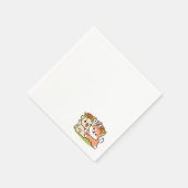 Spring in schattigheid - Schattige hondenillustrat Servet (Hoek)