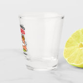 Spring in schattigheid - Schattige hondenillustrat Shot Glas (Rechts)