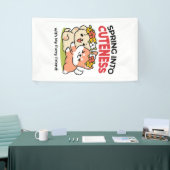 Spring in schattigheid - Schattige hondenillustrat Spandoek (Beurs)