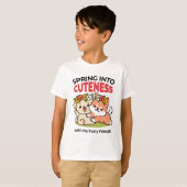 Spring in schattigheid - Schattige hondenillustrat T-shirt (Voorkant volledig)