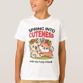 Spring in schattigheid - Schattige hondenillustrat T-shirt (Voorkant)