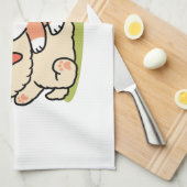 Spring in schattigheid - Schattige hondenillustrat Theedoek (Quarter Fold)