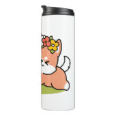 Spring in schattigheid - Schattige hondenillustrat Thermosbeker (Geroteerd rechts)