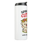 Spring in schattigheid - Schattige hondenillustrat Thermosbeker (Gedraaid links)