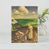 Spring in the Country by Grant Wood Bedankkaart (Staand voorkant)