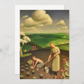 Spring in the Country by Grant Wood Bedankkaart (Voorkant / Achterkant)