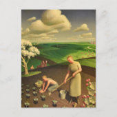 Spring in the Country by Grant Wood Feestdagenkaart (Voorkant)