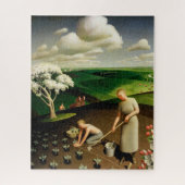 Spring in the Country by Grant Wood Legpuzzel (Verticaal)