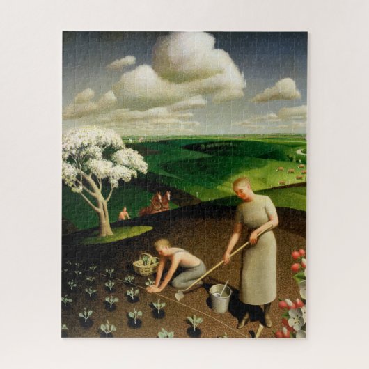 Spring in the Country by Grant Wood Legpuzzel (Verticaal)