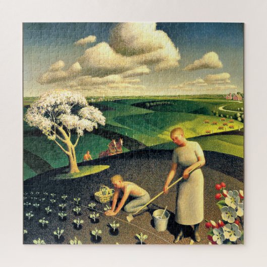 Spring in the Country by Grant Wood Legpuzzel (Verticaal)