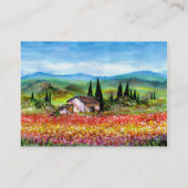 SPRING IN TOESTELLENDE LANDCAPE EN BLAUWE BUTTERFL VISITEKAARTJE (Achterkant)