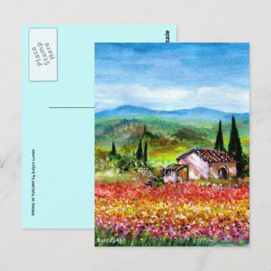 SPRING IN TUSCANY BRIEFKAART (Voorkant / Achterkant)