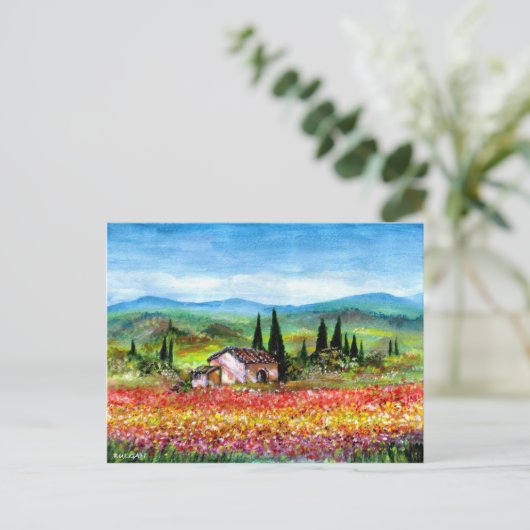 SPRING IN TUSCANY BRIEFKAART (Staand voorkant)