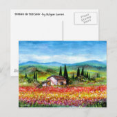 SPRING IN TUSCANY BRIEFKAART (Voorkant / Achterkant)