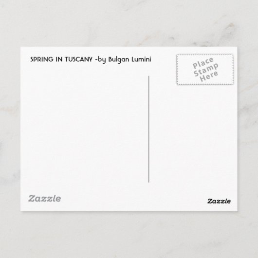 SPRING IN TUSCANY BRIEFKAART (Achterkant)