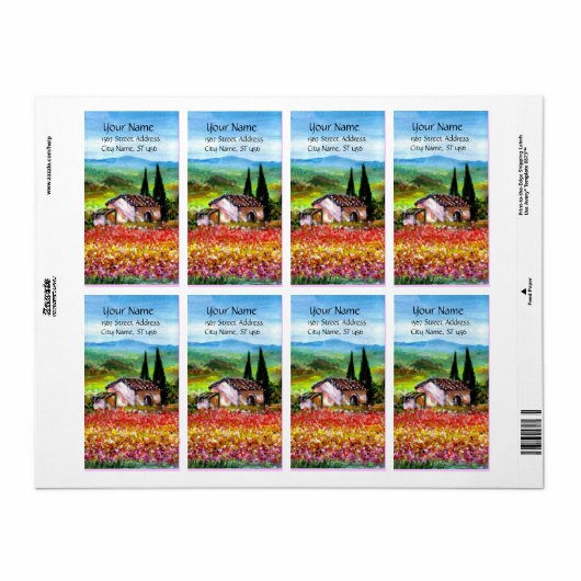 SPRING IN TUSCANY ETIKET (Full Sheet)