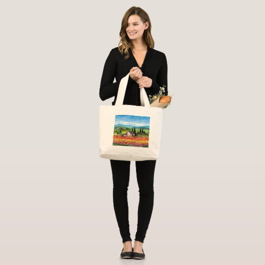 SPRING IN TUSCANY GROTE TOTE BAG (Voorkant (model))