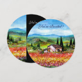 SPRING IN TUSCANY, helder rood roze blauw Kaart (Voorkant / Achterkant)