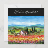 SPRING IN TUSCANY, helder rood roze blauw Kaart (Voorkant)