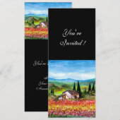 SPRING IN TUSCANY, helder rood roze blauw Kaart (Voorkant / Achterkant)