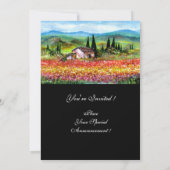 SPRING IN TUSCANY, helder rood roze blauw Kaart (Achterkant)