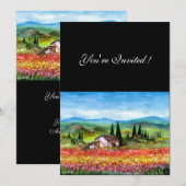 SPRING IN TUSCANY, helder rood roze blauw Kaart (Voorkant / Achterkant)