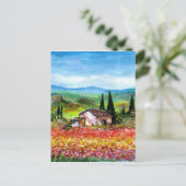 SPRING IN TUSCANY LANDSCAPE BRIEFKAART (Staand voorkant)