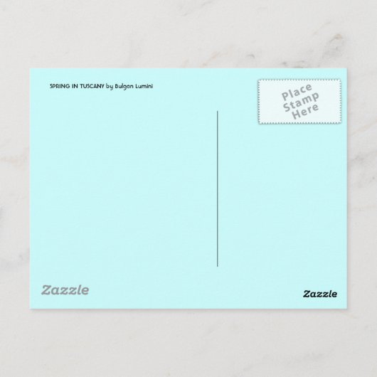 SPRING IN TUSCANY LANDSCAPE BRIEFKAART (Achterkant)