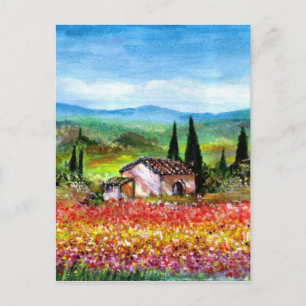 SPRING IN TUSCANY LANDSCAPE BRIEFKAART