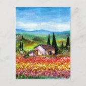SPRING IN TUSCANY LANDSCAPE BRIEFKAART (Voorkant)