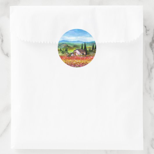 SPRING IN TUSCANY RONDE STICKER (Tas)