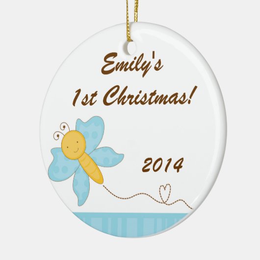 Spring Insect Butterfly Personalized Name Ornament (Links)