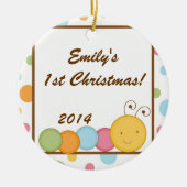 Spring Insect Worm Personalized Name Ornament (Voorkant)