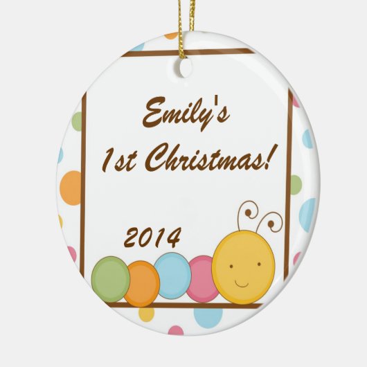 Spring Insect Worm Personalized Name Ornament (Links)