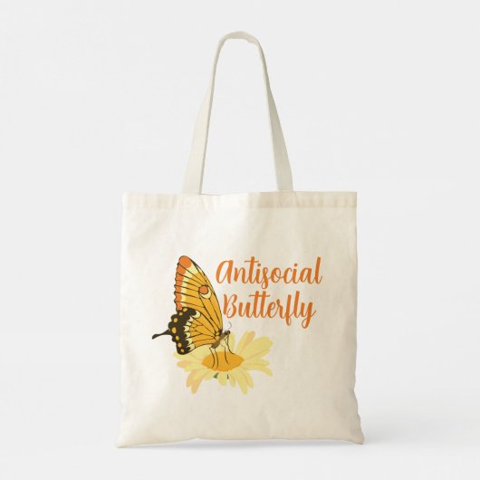 Spring Introvert esthetische antisociale vlinder Tote Bag (Achterkant)