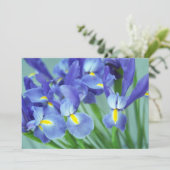 "Spring" Iris Flowers Fotouitnodiging Kaart (Staand voorkant)