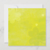 Spring Irish Shamrocks Green Wedding Kaart (Achterkant)