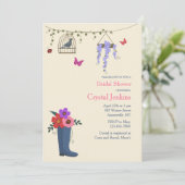 Spring is hier uitnodiging (Staand voorkant)