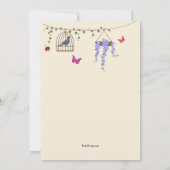 Spring is hier uitnodiging (Achterkant)