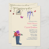 Spring is hier uitnodiging (Voorkant / Achterkant)