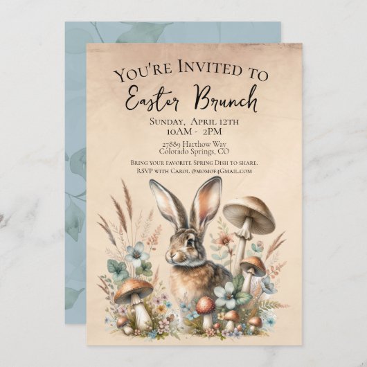 Spring Jack Rabbit Kaart (Voorkant / Achterkant)