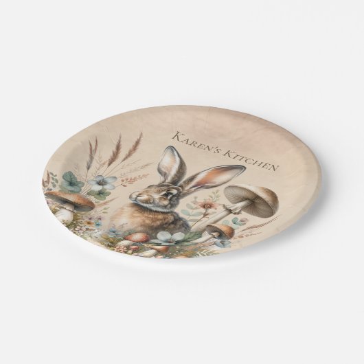 Spring Jack Rabbit Papieren Bordje (Gekanteld)