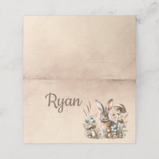 Spring Jack Rabbit Plaatskaartje (Buitenkant ongevouwen)
