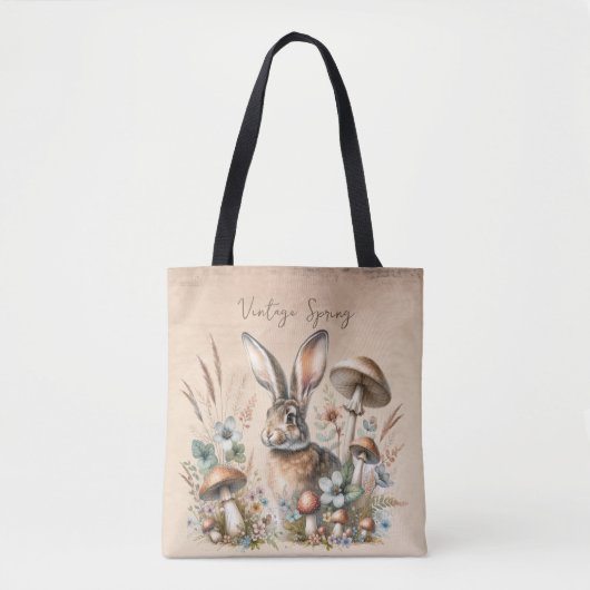 Spring Jack Rabbit Tote Bag (Voorkant)