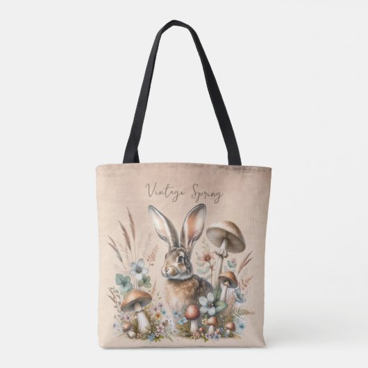 Spring Jack Rabbit Tote Bag (Achterkant)