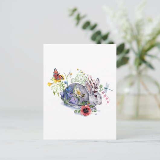 Spring Jackalope Briefkaart (Staand voorkant)