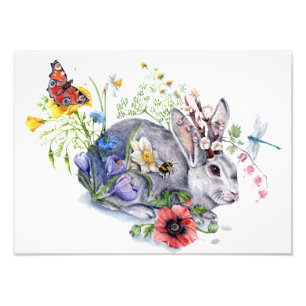 Spring Jackalope Foto Afdruk