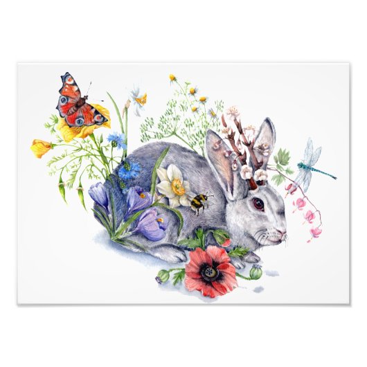 Spring Jackalope Foto Afdruk (Voorkant)