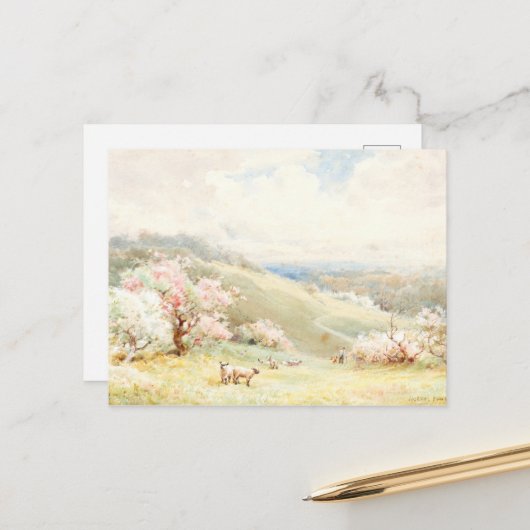 Spring, Joseph Rubens Powell Briefkaart (Voorkant / Achterkant in situ)