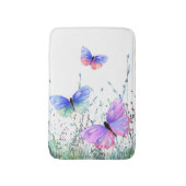 Spring Joy Bath Mat Butterflies vliegend in Natuur (Voorkant Verticaal)